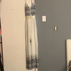 Blue and white Pantsuit